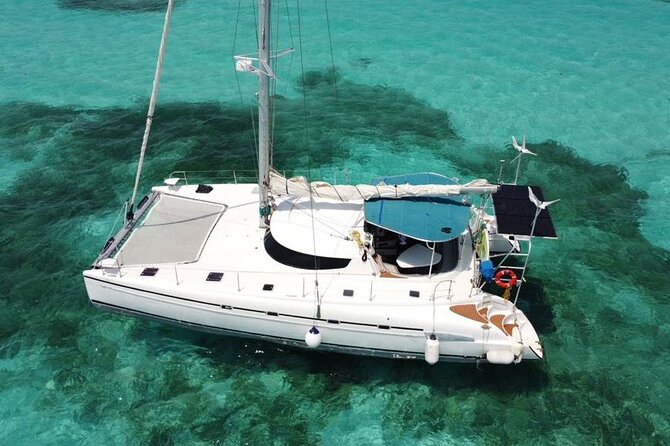 4hrs / 46ft Catamaran Private Charter From Cancun to Isla Mujeres - Isla Mujeres in one stop: reef snorkeling or sandbank chill