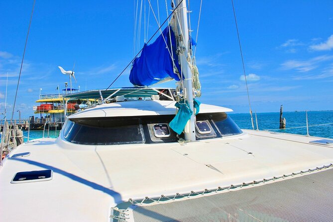 4hrs / 46ft Catamaran Private Charter From Cancun to Isla Mujeres - Open bar and snorkeling gear: what you actually get