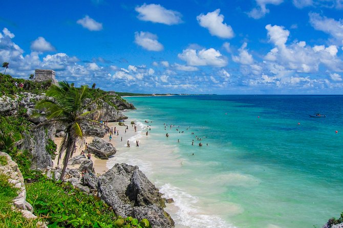 4x1: Coba, Cenote, Tulum and Playa del Carmen Tour from Cancun - Cenote Kuxtal: The Swim Stop That Makes the Day Worth It