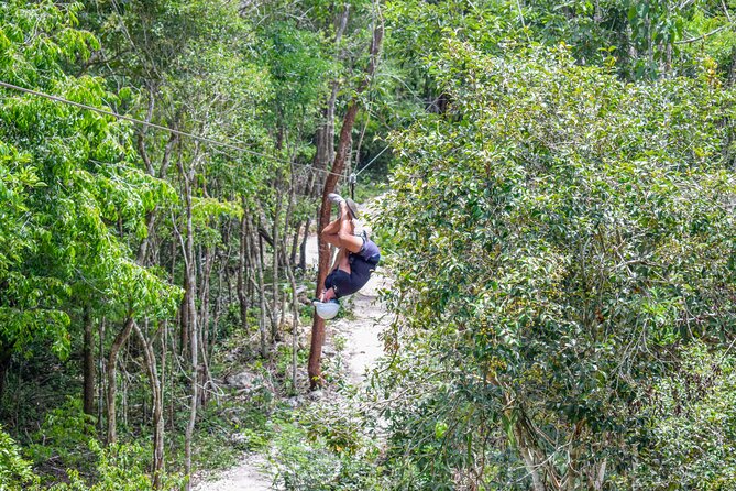 Action-packed Cancun ATV tour, Ziplines, Cenote, Lunch and More - Zipline Through the Forest: A thrill you can handle