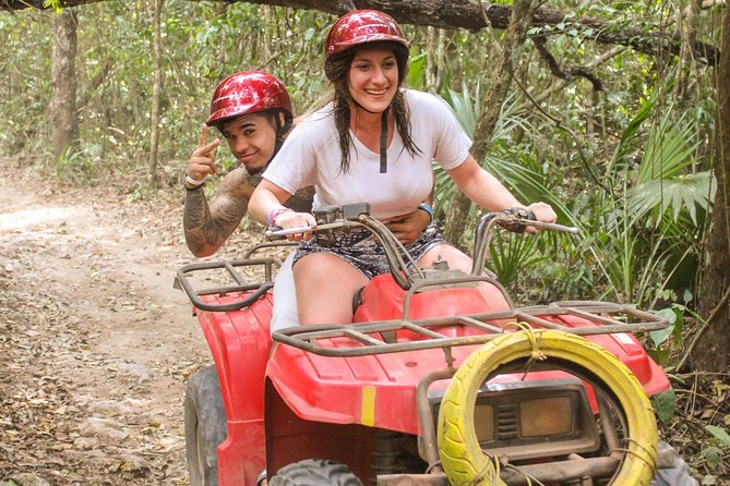 ATV shared experience, Ziplines and Cenote swim experience in one Adrenaline day - From Cancun Pickup to La Ruta de los Cenotes