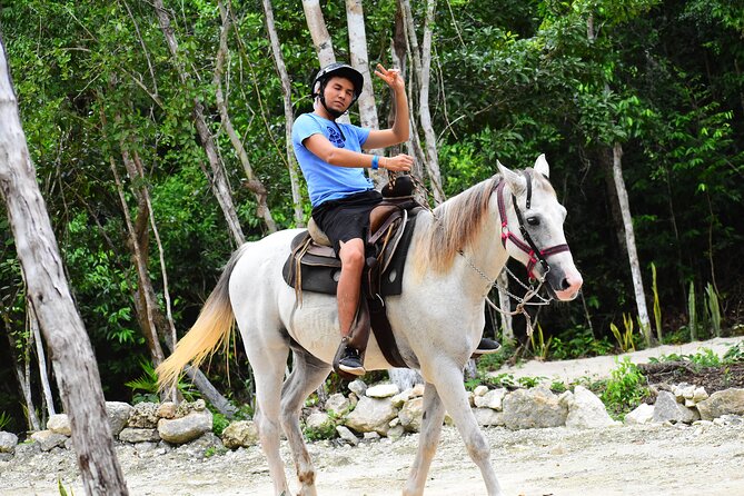 ATV (shared), Horse Back Riding, Ziplines, & Cenote from Cancún - Cenote Time: Mineral Water, Optional Jumps, and the Temperature Reset