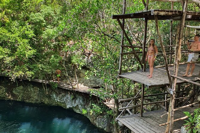 ATV Tour Zipline and Explore 2 Hidden Cenotes - Cenotes Kin-Ha: the light show, the water, and your limited time window