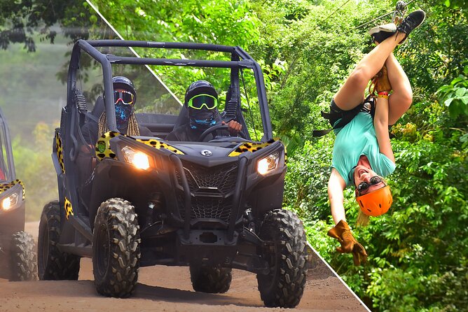 ATV, Ziplines & Cenote with Transportation - ATV, Ziplines, and Cenote in One 4-Hour Block