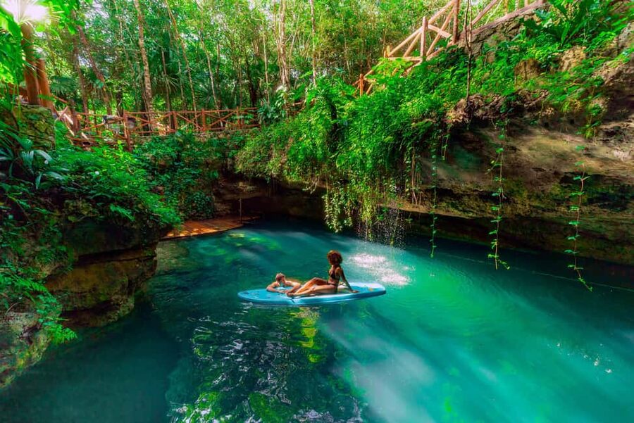 Cancún: Cenotes Adventure with Tequila Tasting & Mayan Snack - Entering the Yucatán Wilderness for Three Cenotes Swims