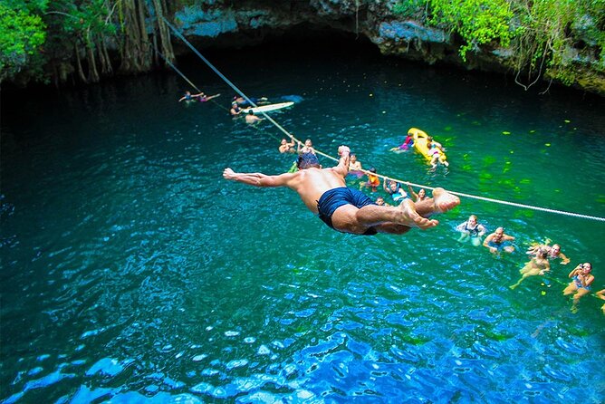 Cancun Combo Tour: ATV and Zip- lines with Cenote Swim - Cenote Lukama Swim: Bright Green Water and a Natural Cavern Break