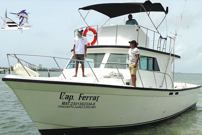 Cancun fishing charter if you don't fish you don't pay 46ft yacht 12pax 25P14 - Included Items vs. What Costs Extra