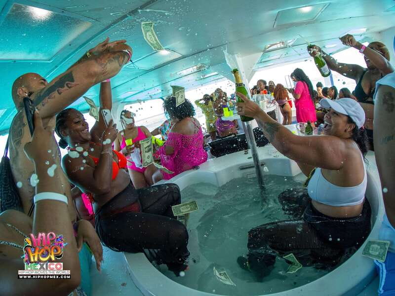 Cancun: Hip Hop Sessions Party Boat Cruise - Snacks, champagne showers, and photos that add real value