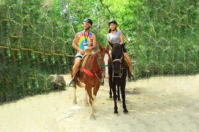 Cancun Horseback Riding, ATV, Ziplines, Cenote, Lunch and Drinks - Stop 1 in the Mayan jungle: horseback riding that’s meant to be doable