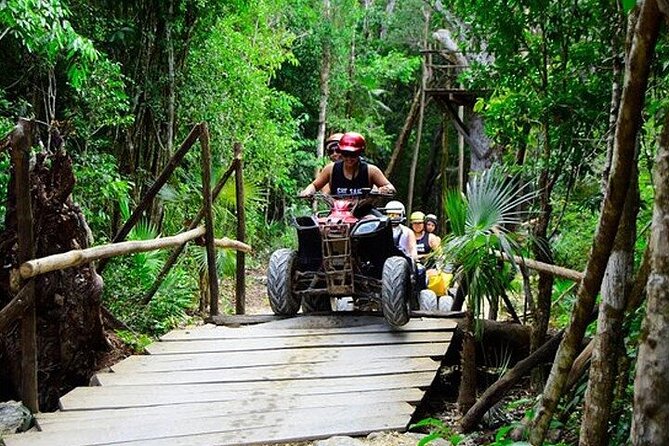 Cancun Horseback Riding, ATV, Ziplines, Cenote, Lunch and Drinks - Zipline circuit: bridge, spider web, and controlled adrenaline