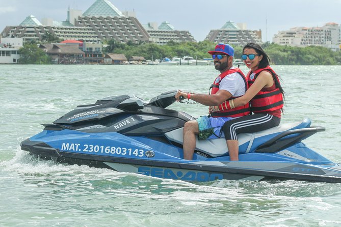 Cancun Mangrove Jet Ski Tour: 2 riders per jet ski - La Isla, Torre Escenica, and Playa Langosta: the pass-by stops you’ll remember