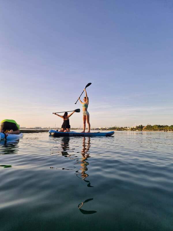Cancún: Sup Yoga and Meditation over the Caribbean Sea - Balance, Beginners, and the Swim Question