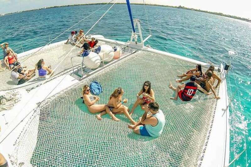 Catamaran party Isla Mujeres with drinks & lunch - Isla Mujeres in One Big Day: The Catamaran Party Format