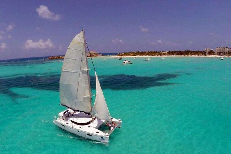 Catamaran party Isla Mujeres with drinks & lunch - Pickup and the Cancun Marina Start: Smooth Until You Hit the Van