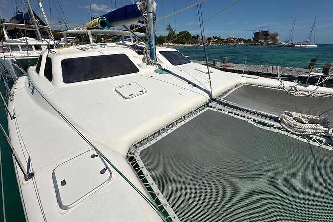 Catamaran to Isla Mujeres – Kids Go Free! (Only Pay Dock Fee) - Playa Norte swim stop: short and sweet for photos, floating, and calm water