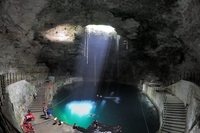 Chichen Itza, Cenote Ikkil and Hubiku+ Valladolid! Deluxe Chichen Itza Tour - Cenote Hubiku: Sunbeam Lighting and a More Mysterious Mood