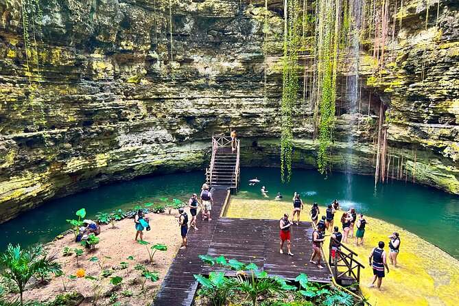 Chichen Itza, Valladolid & Cenote Private Tour with Buffet Lunch - Cenote Chichikan swim, buffet lunch, and tequila tasting