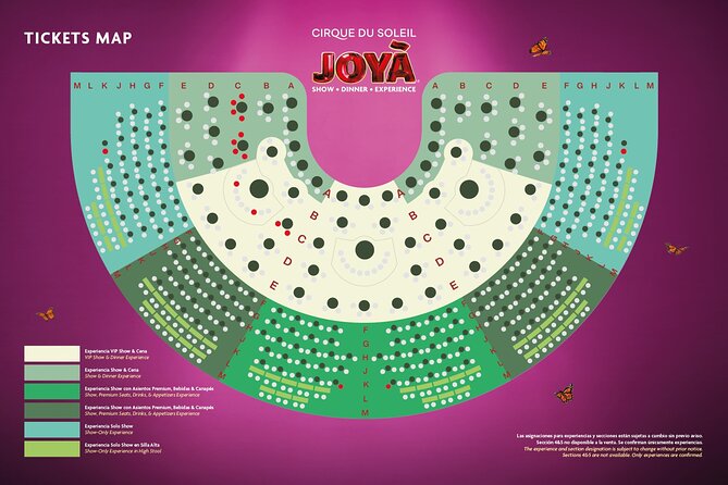 Cirque du Soleil JOYÀ Admission Tickets - Drinks and Food Rules (Yes, There Are Rules)