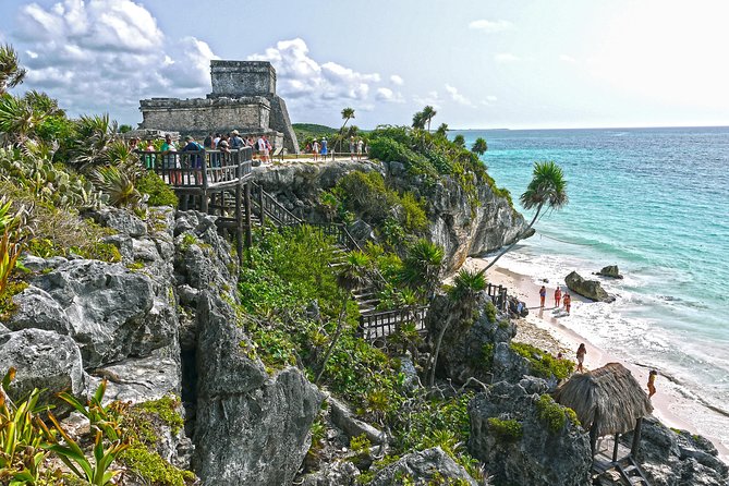 Coba, Tulum, Cenote and Mayan Village All Inclusive Tour - Stop 2: Tulum ruins with Caribbean views