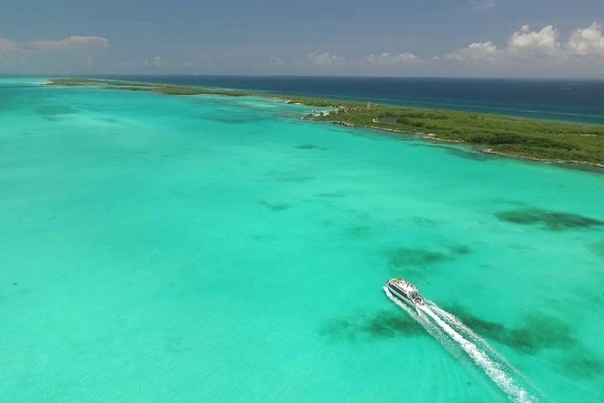 Contoy Caribbean Adventure! Round Transportation from Cancun - The Catamaran Ride: Double-decker comfort and real sea time