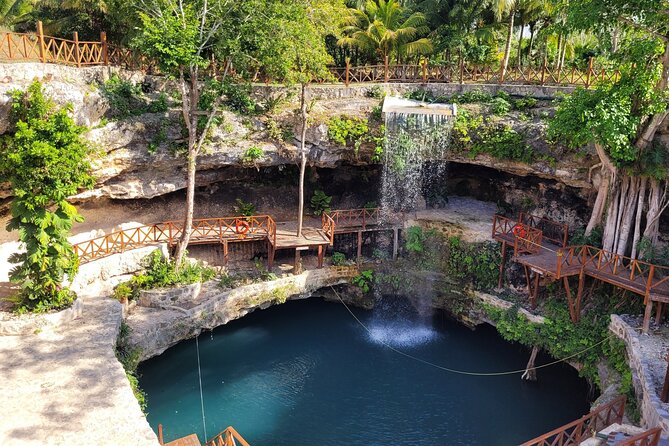 Eco Adventure At 3 Cenotes & 1 Lagoon ! From Cancun & Riviera - Stop 3: Cenote Zacil-Ha—another open cenote swim with classic limestone beauty