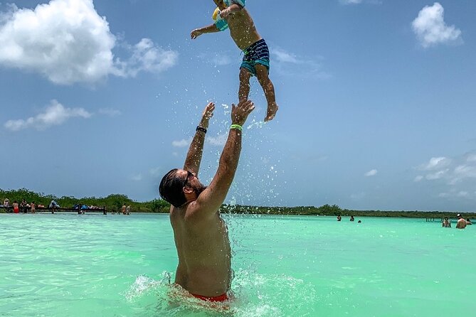 Eco Adventure At 3 Cenotes & 1 Lagoon ! From Cancun & Riviera - Stop 4: Multum Ha Cenote—underground swim with small marine life