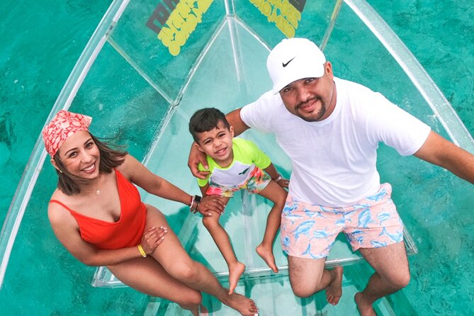 Excursion to Reefs in a transparent boat from Cancun - Quick hits on the transparent-boat reef trip