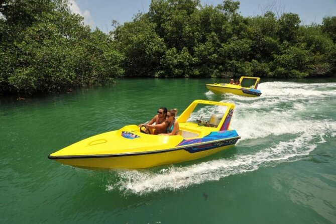 Fast & Fun: Cancun Speedboat Tour with Snorkeling - Boat size: 2 and 4 people per speedboat