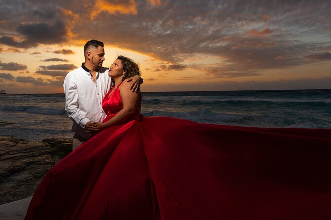 Flying dress photoshoot cancun - Your two beach stops: Forum Beach Cancun and Playa Delfines