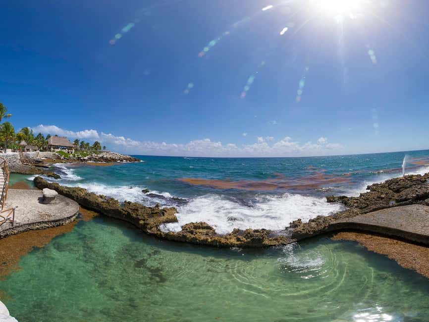 From Cancun: Xcaret Park All-Inclusive - Beaches and natural pools: where the day can finally slow down