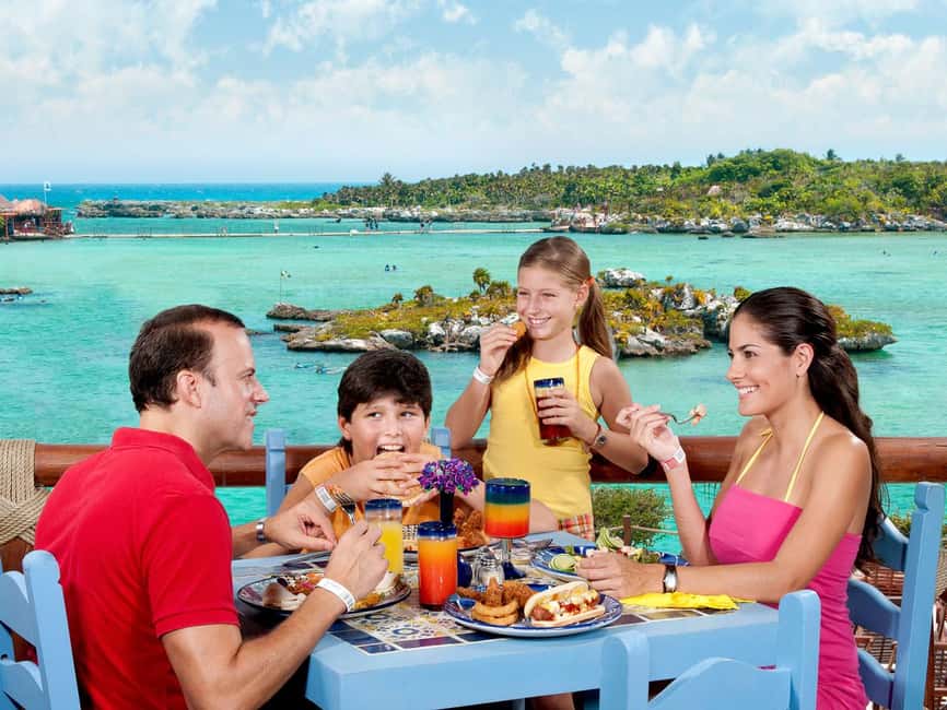 From Cancun: Xel-Há All-Inclusive Park - Zip lines, suspended ropes, and the Mirador Lighthouse slide