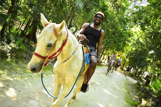 Horseback Riding + ATV + Cenote + Zip-Line from Cancun and Playa del Carmen - Cenote swim: crystal water, lifejackets, and lockers