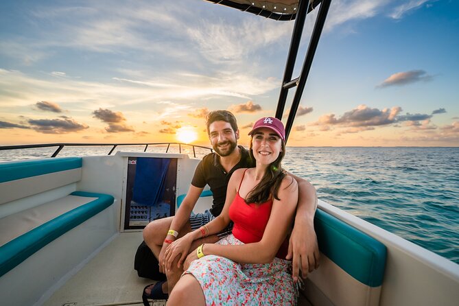 Isla Mujeres, Cancún Private Sunset Trip - The private boat setup: up to 8 people, smaller boat, big effort