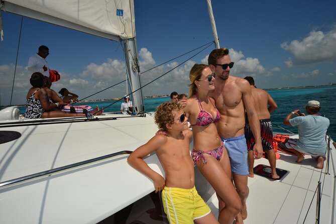 Isla Mujeres Catamaran from Cancun with Open bar and lunch - On the Catamaran: Views, Snacks, and the Party-Friendly Mood