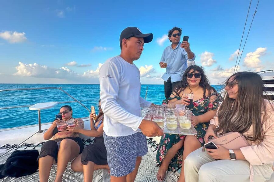 Isla Mujeres: Catamaran Ride with Open Bar, Snorkeling, and Lunch - Price and value: $56 plus the $20 port fee check