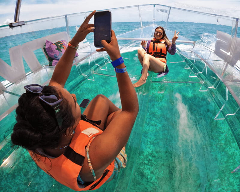 Isla Mujeres: Clear Boat Ride - Isla Mujeres clear-boat rides: why the transparent floor matters