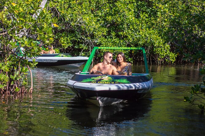 Jungle Tour adventure Cancun Speed Boat Through Mangrove - The 45-minute flow from Marina Chac Chikm to the lagoon