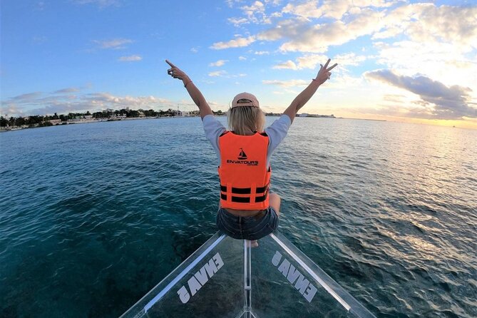 Live Cancun from our Transparent Boat - Entering the glassy calm: what a transparent boat means for you