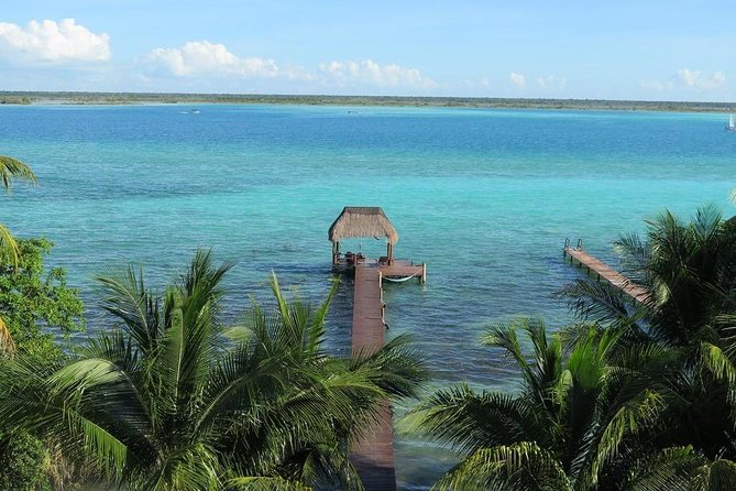 Magical BACALAR TOUR with Pontoon Boat ride. (Transportation + Breakfast + Food) - Pontoon Boat Ride Through Canal de los Piratas and Cenote Views
