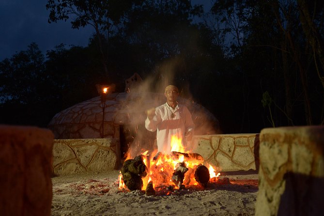 Mayan Ceremonial Night: Temazcal, Cenote Swim and Dinner from Playa del Carmen - Parque Dos Ojos: hibiscus welcome and a real village walk