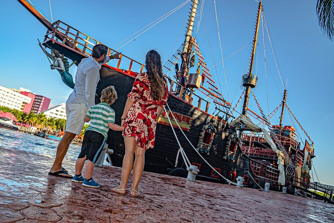 Night Pirate Show in Cancun aboard a Pirate Ship Lobster Dinner - The Pirate Show Up Close: Sword Fights, Acrobatics, Cannon Effects, and Comedy