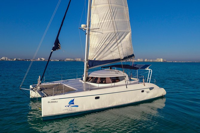 Private Catamaran from Cancun to Isla Mujeres | For up to 30 pepl - Stop 1: Museo Subacuático de Arte Snorkel and the Manchones Reef