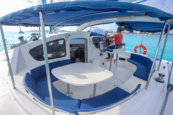 Private Catamaran from Cancun to Isla Mujeres | For up to 30 pp - The boat experience: spinnaker sailing, open bar rhythm, and crew attention