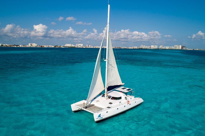 Private Catamaran from Cancun to Isla Mujeres | For up to 40 pp - The Big Value Play: Private Space Between Cancun and Isla Mujeres