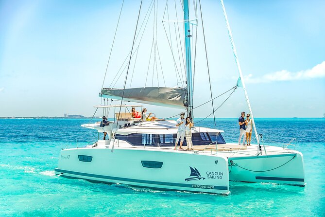Private Luxury Catamaran Cancun to Isla Mujeres | For up to 30 pp - Stop 2: Playa Norte swim stop and how to use the short time