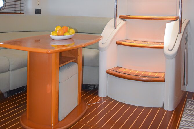 Private Yacht Rental in Cancun - At sea: those two anchoring spots off Isla Mujeres