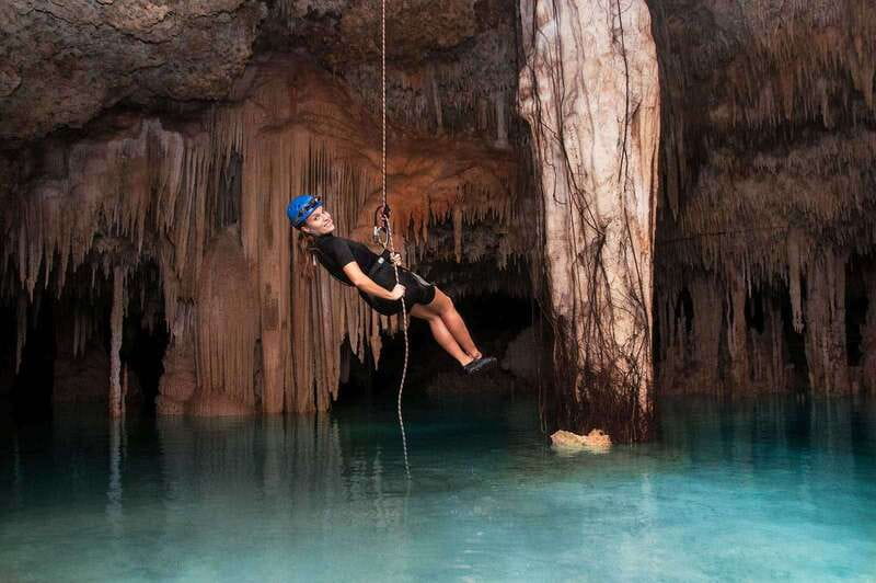 Rio Secreto Nature Reserve: Bicycle, Rappel & Ziplines Tour - The rappel to Xibalbá: where the adrenaline actually shows up