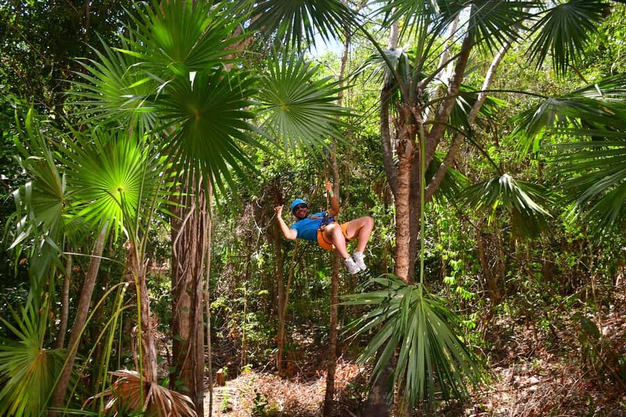 Rio Secreto Nature Reserve: Bicycle, Rappel & Ziplines Tour - Lunch and drinks, plus the photo reality check