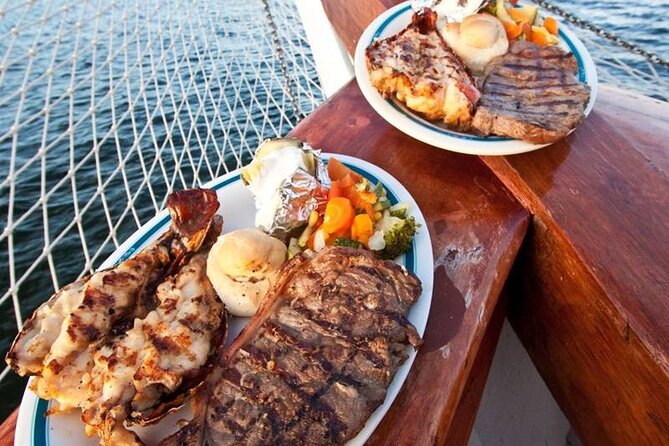 Romantic Dinner in the Spanish Galeon with Sax in Cancun. Lobster & Beef menu. - A sunset-focused evening on a Spanish galleon