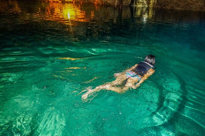 Shared ATV's and Zip Lines and Swimming in a Real Cenote. - Lunch included with a drink: a real value add